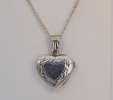 Sterling Silver Engraved Decoration Heart Locket