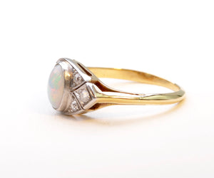 Edwardian Opal and Diamond Ring