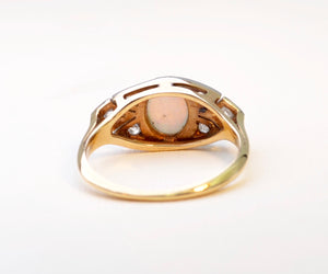 Edwardian Opal and Diamond Ring