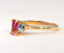 Tourmaline and Blue Topaz Ring