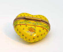 Yellow Floral Heart Limoges