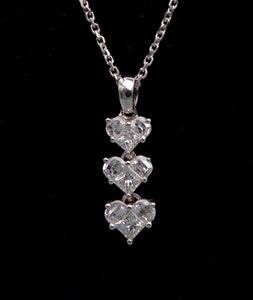 18K white gold "Lady Heart" Diamond pendant
