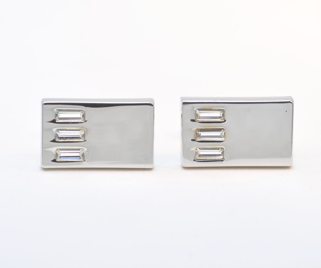 Cufflinks with Cubic Zirconia Accents