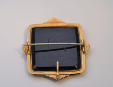 Pietra Dura Victorian Brooch/Pendant with 15K Gold Frame